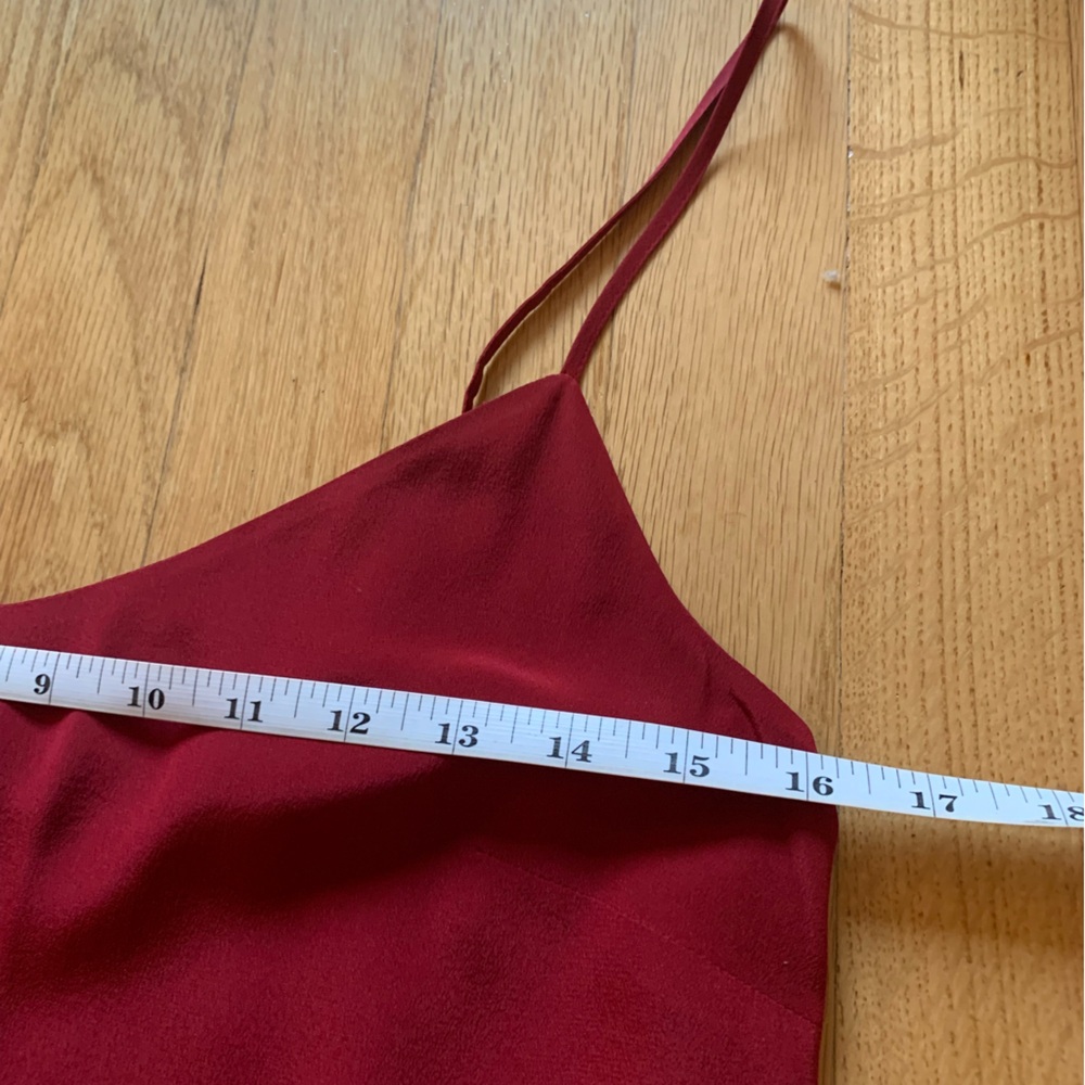 Madewell // Red Silk Eva Side-Slit Slip Dress - Picture 6 of 11